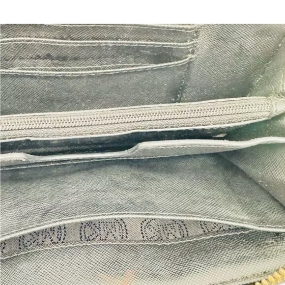 MICHAEL Michael Kors Jet Set Acid Yellow & Brown Camo Tote & Wallet BUNDLE EUC - Picture 15 of 15